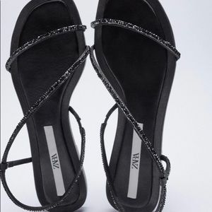 Sparkly flat sandals